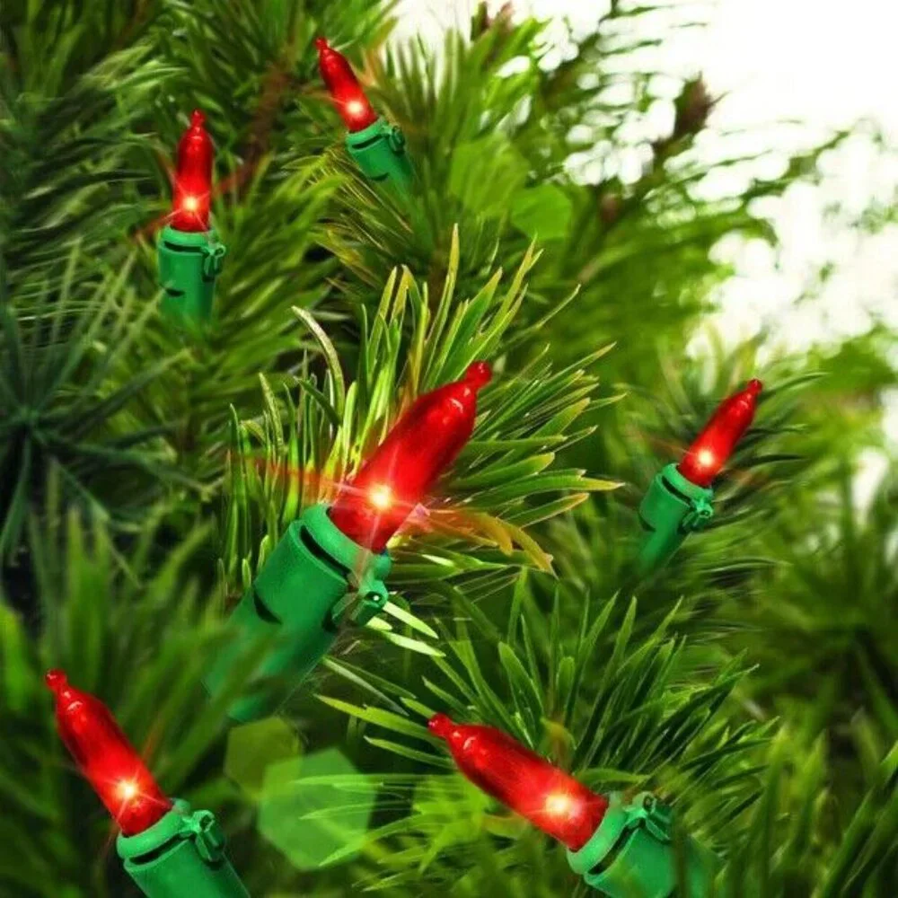 Holiday Time 100 Traditional Red Mini String Lights Patio Wedding Christmas